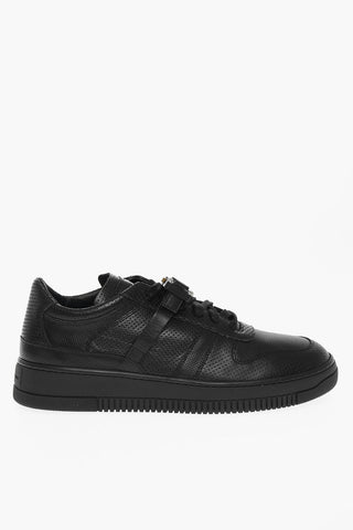 Leather Low-Top Sneakers With Strap