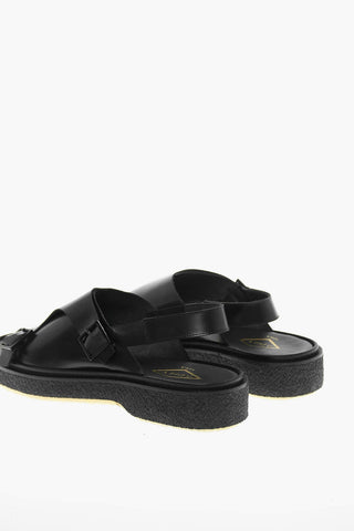 Monk Strap Leather Sandals