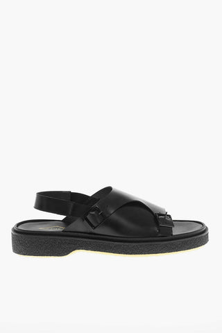 Monk Strap Leather Sandals