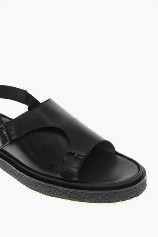 Monk Strap Leather Sandals