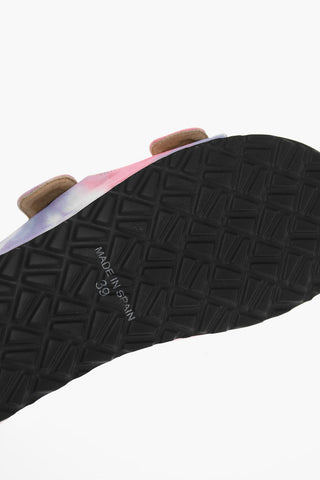 Tie Dye Print Canvas Slides