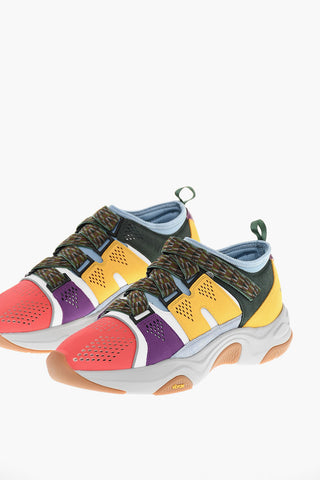Rubber Soles Vegan Leather Low-Top Sneakers