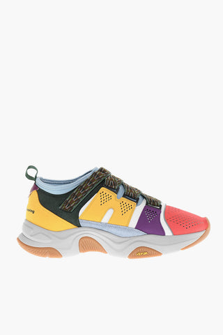Rubber Soles Vegan Leather Low-Top Sneakers