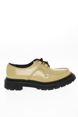 Scarpe Derby In Pelle Con Suola In Gomma