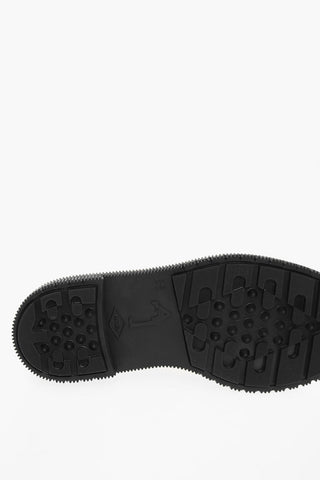 Scarpe Derby In Pelle Con Suola In Gomma