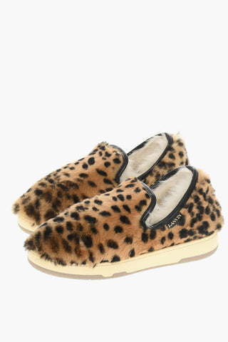 Animalier Printed Fur Padded Slip On
