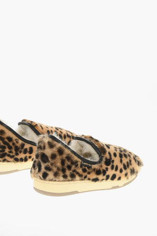 Animalier Printed Fur Padded Slip On