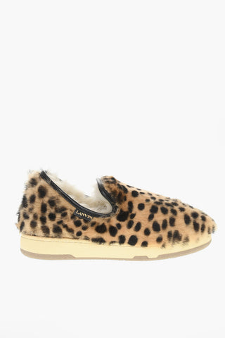 Animalier Printed Fur Padded Slip On