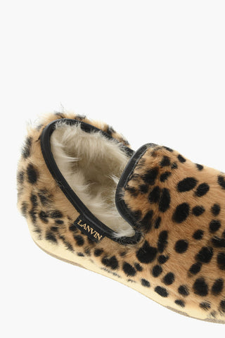 Animalier Printed Fur Padded Slip On