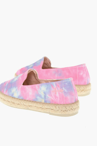 Tie Dye Printed Canvas Espadrillas