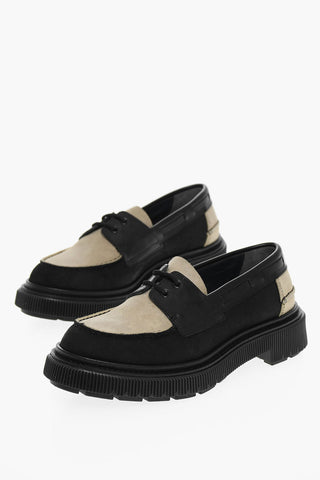 Scarpe Derby In Pelle Scamosciata