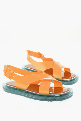 Sandali In Gomma Criss Cross
