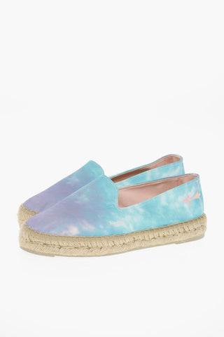 Tie Dye Printed Canvas Espadrillas
