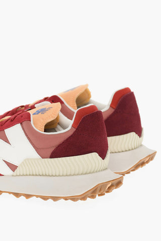 Sneakers In Pelle e Tessuto Con Patch logo