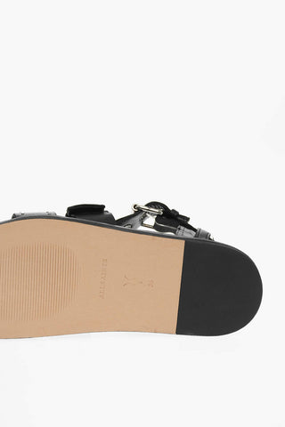 Sandali In Pelle NINA Con Fibbie e Borchie