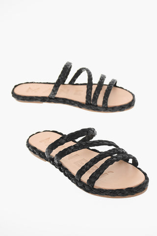 Braided Raffia Slides