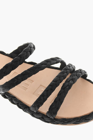 Braided Raffia Slides