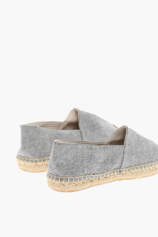 Espadrillas In Canvas Con Suola In Gomma