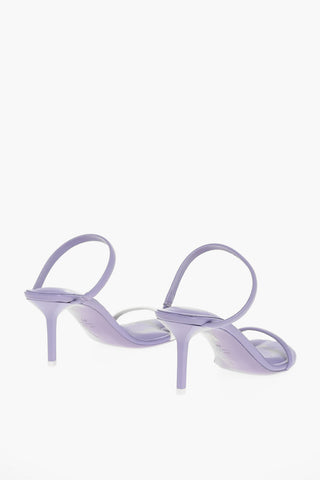 Sandali In Pelle Con Tacco 8 cm
