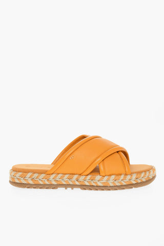 Leather CRISS CROSS Slides