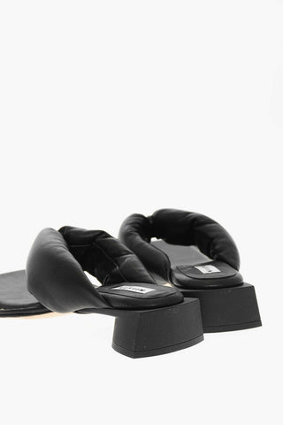 Squared Leather Flip Flops
