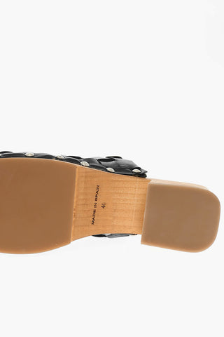 Sabot In Pelle Intrecciata