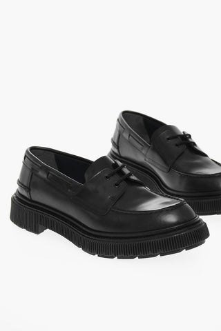 Rubber Soles Leather Derby Shoes