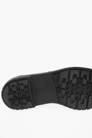 Scarpe Derby In Pelle Con Suola In Gomma