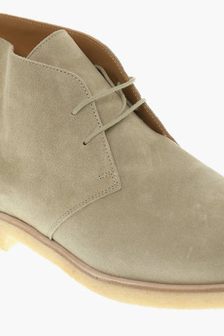 Rubber Soles Suede Leather Desert Boots