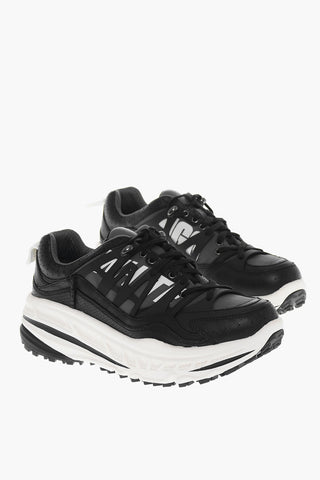 Logo Print Leather Low-Top Sneakers