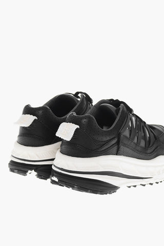 Logo Print Leather Low-Top Sneakers