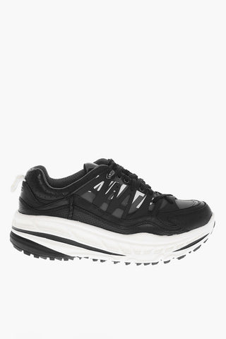 Logo Print Leather Low-Top Sneakers