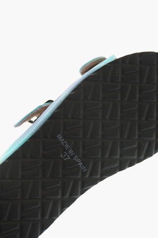 Slides In Canvas Con Fibbie E Stampa Tie Dye