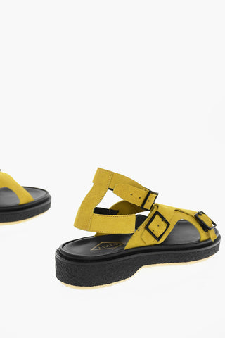 Sandali In Pelle Scamosciata Con Monk Strap