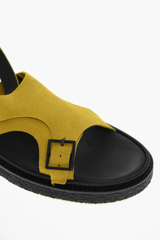 Sandali In Pelle Scamosciata Con Monk Strap