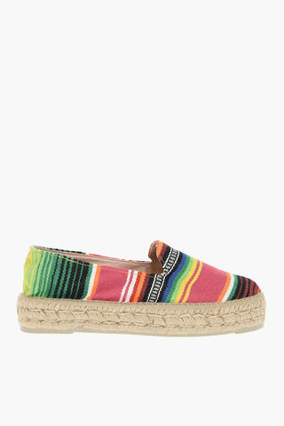 Rubber Soles Striped Canvas Espadrillas