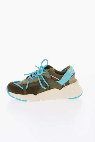 Leather and Fabric S-MILLENIUM EVO Sneakers with Contrasting Strings