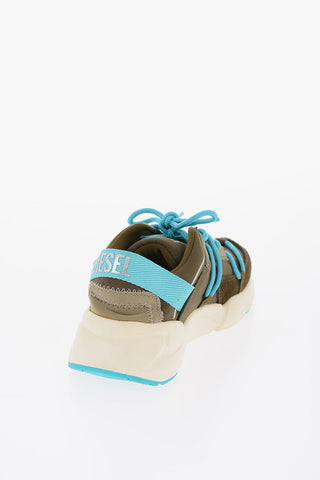 Leather and Fabric S-MILLENIUM EVO Sneakers with Contrasting Strings