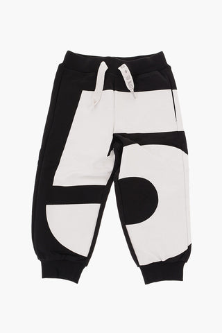 Two-Tone Brushed Cotton Joggers with 2 Pockets