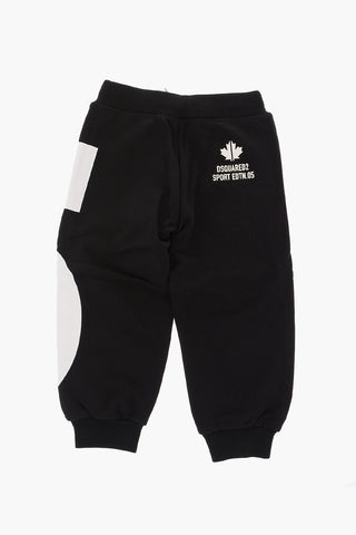 Two-Tone Brushed Cotton Joggers with 2 Pockets