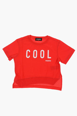 Contrasting Printed Crew-neck T-Shirt