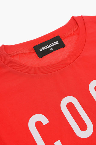 Contrasting Printed Crew-neck T-Shirt