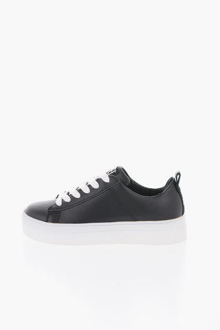 Leather S-VANEELA LC Sneakers with Contrasting Details