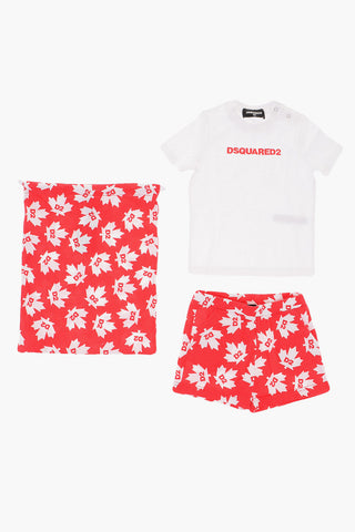 All-Over Printed Logo and Crew-Neck T-shirt
