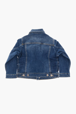 Giubbotto in Denim Stretch con Doppio Taschino