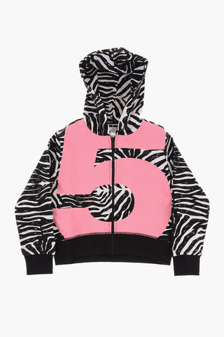 SPORT EDTN.05 Animal Printed Hoodie with Zip Closure