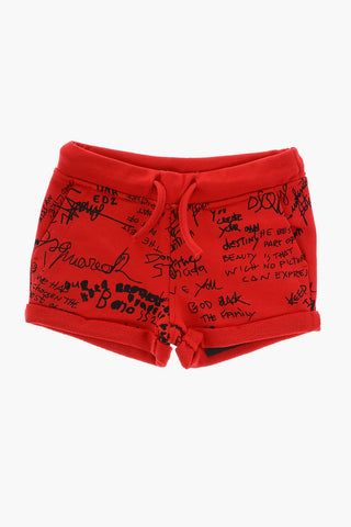 Shorts Stampati All-over Ad Orlo con Risvolto