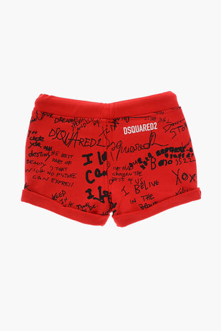 Shorts Stampati All-over Ad Orlo con Risvolto