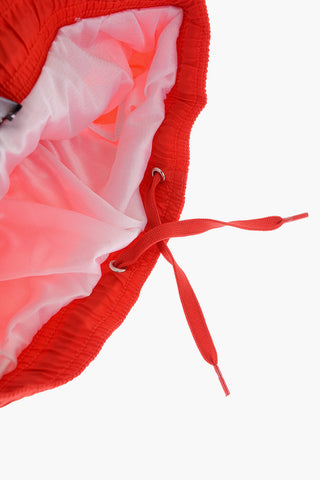 Costume da Bagno Boxer con Stampa Logo sul Retro
