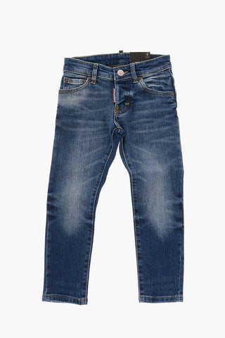 Stretch Denim SKATER jeans with Printed Logo